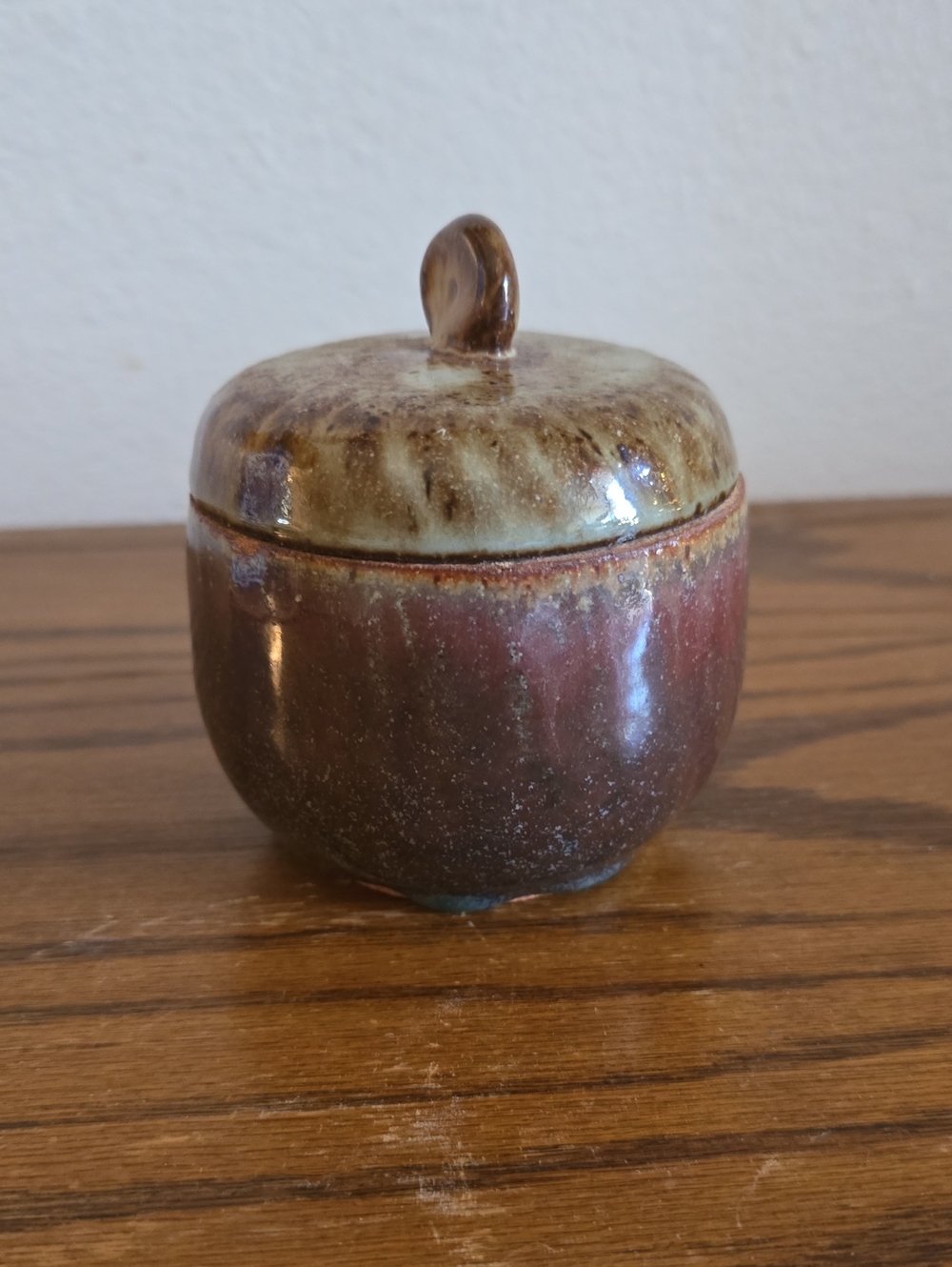 Vintage Handcrafted Ceramic Lidded Jar -